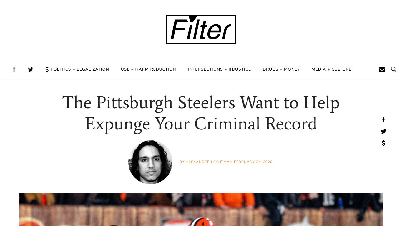 The Pittsburgh Steelers Want to Help Expunge Your Criminal Record - Filter